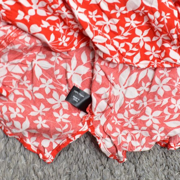 Lane Bryant Red Floral Off-Shoulder Top - Picture 8 of 8